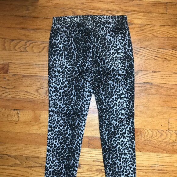 Bettie on the Prowl Snow Leopard Punk Goth Cotton Pants - Picture 7 of 9